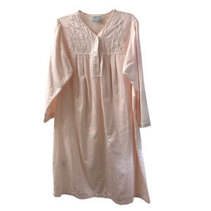 Go Softly Nightgown Women's Petite XL Pink Lace Baby Doll Cottage Core